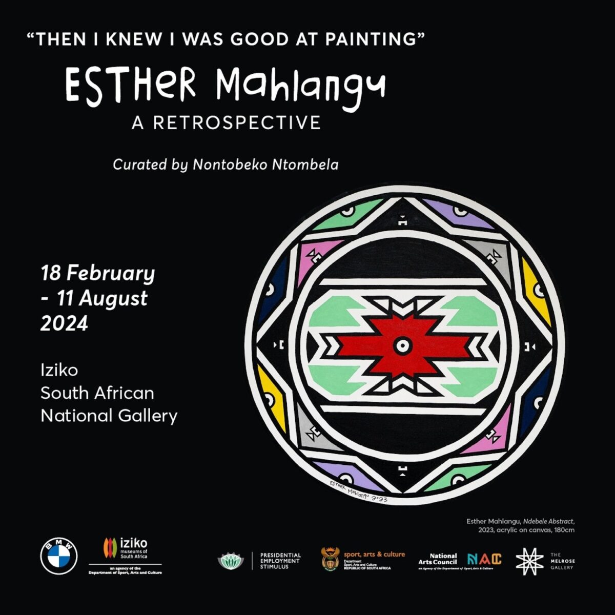 Esther Mahlangu exhibition in Cape Town