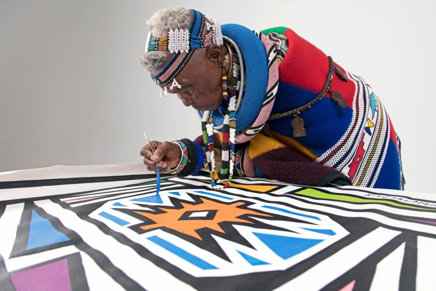 Esther Mahlangu exhibition in Cape Town